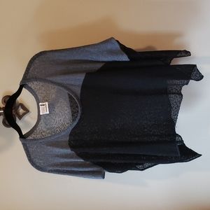 Block Print Cape-Style Knit Top